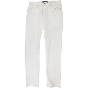 DSTLD Mens Solid Slim Fit Jeans, white, 40W x 32L